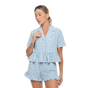 Azure Short Pajama Top