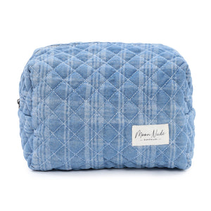 Denim Large Makeup Bag