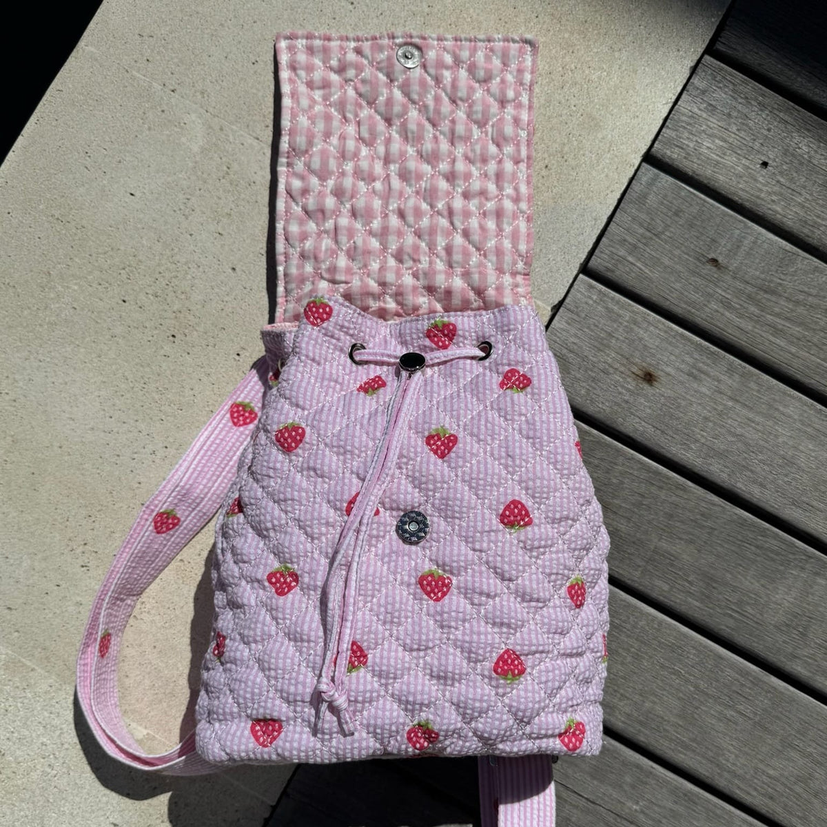 Strawberry Flap Backpack
